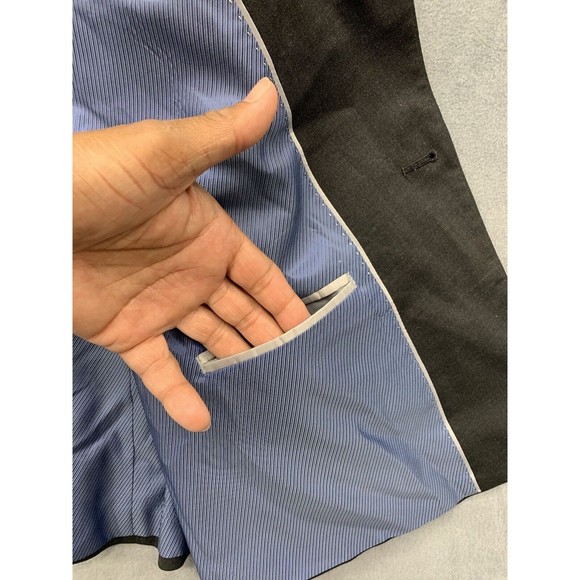 GS Perfect Fit Blazer Mens Size 58 Long Gray Notch Single Vented 4 Button Sleeve - Picture 16 of 16